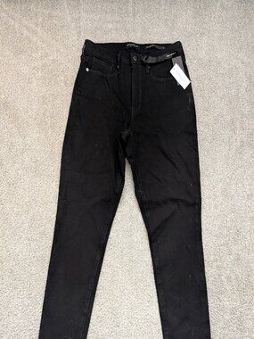 Banana Republic Jeans Womens 30" Black Denim Stretch Curvy Mid Rise Skinny NWT